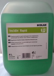 Incidin Rapid tisztítóhatású felületfertőtlenítő (6 l) Ecolab