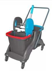 Felmosókocsi műanyag vázas, 2 vödrös (2x25l) Felmosókocsi műanyag vázas, 2 vödrös (2x25l)