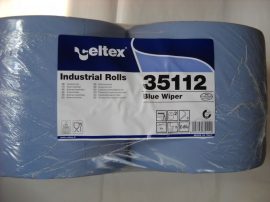 Ipari törlőpapír  2 rétegű, kék, 970 lap/tekercs, 2 tekercs/csomag