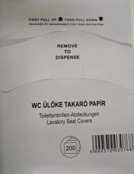 WC ülőke takaró papír (200 db/csomag)  