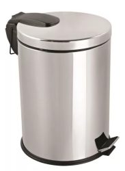 Szemetes kuka, rozsdamentes, pedálos (3 l) DM0101