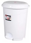   Szemetes pedálos fehér műanyag, 22 literes Luxury (35x33x40,6cm)